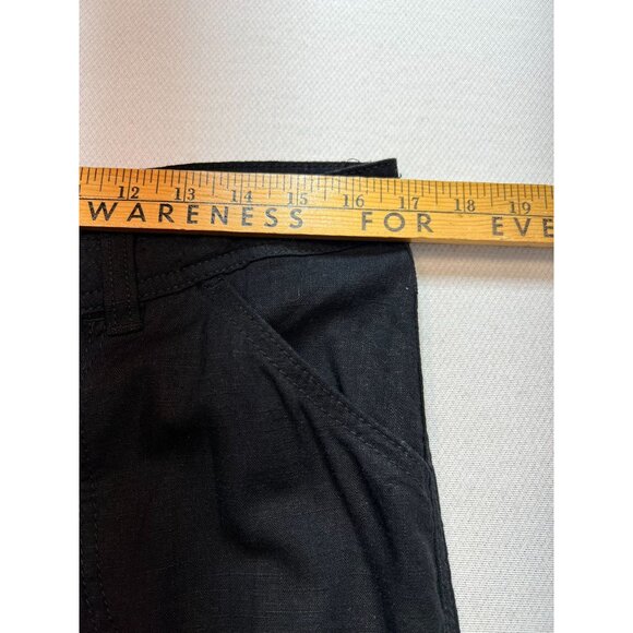 Divided Wide Leg Linen Blend Pants Womens M Charcoal Gray Drawstring Relaxed Fit - Picture 6 of 10